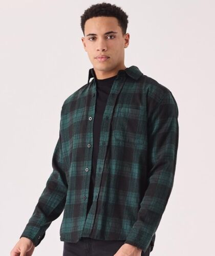 JMOJO Camisas para Hombres Algodón a Cuadros Calce Informal Camisas a Cuadros Franela Leñador - Imagen 23 de 48