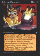 Infernal Darkness Magic mtg Light Play, English Ice Age x1