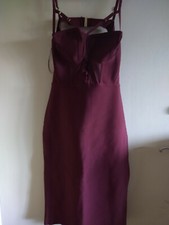 Fashion Dress Womens Large Burgundy Nova Flirt On The Rocks Bondage Mimdi Dress 