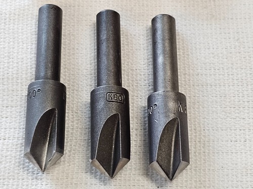 3 Keo 3/8" 100 Degree Countersink 3 Flute HS Milling Drill Bit Aircraft Tool - Picture 3 of 16