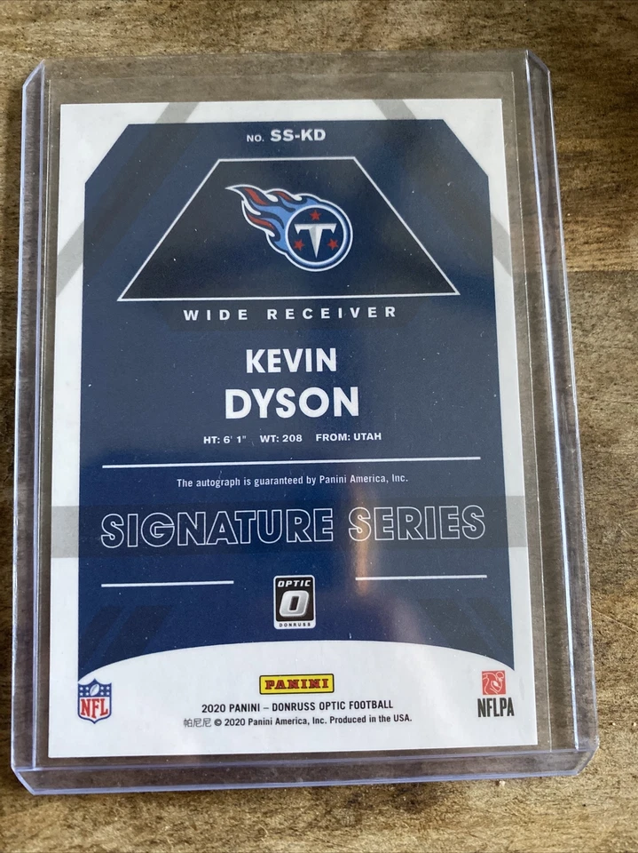 2020 Donruss Optic Signature Series #SS-KD KEVIN DYSON  Auto - Image 3 of 4