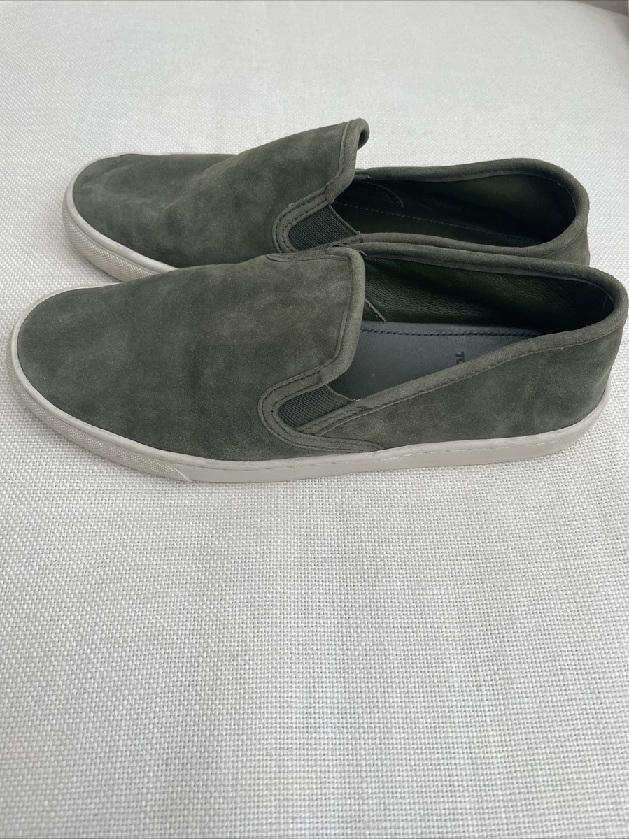 Tory Burch Slip On Shoes Womens Sz Olive Green Suede