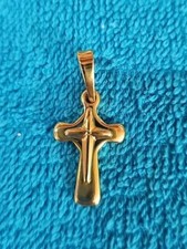 1" Brass Cross Pendant