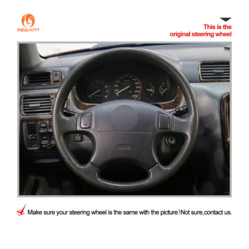 Cubierta personalizada de cuero PU para volante de automóvil para Honda Civic CRV Prelude - Imagen 2 de 8
