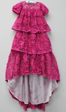$895 NEW LoveShackFancy Girl Pink Crochet Lace Dress Tail Flowers Wedding 4 5 Y