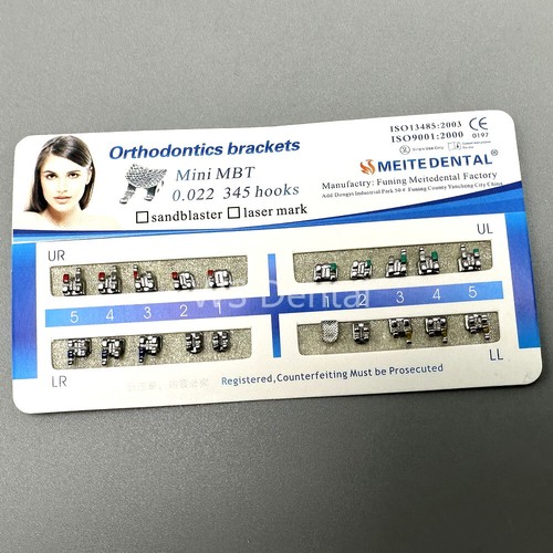 10 Sets Dental Orthodontic Brackets MIM Monoblock Mini Roth/MBT  022 345 Hooks - Picture 3 of 11