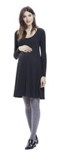 Hatch Maternity Women’s THE LONG SLEEVE A-LINE DRESS Charcoal Size 2 (M/8-10)NEW