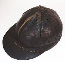 Alte Ledermütze Bergbau Kappe Helm Grubenhelm Antik Zeche