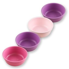 12 oz. Toddler Bowls Set of 4 - Kids Deep-Walled, Durable  Reusable Snack an...