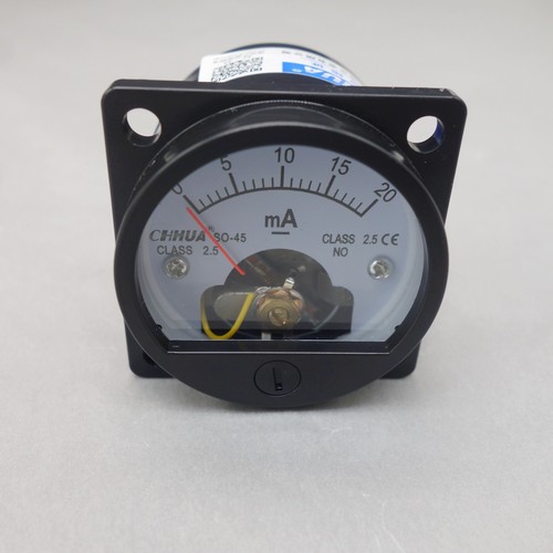 1 Stück DC 0-20MA Analog Amperemeter Panel AMP Strommesser SO45 Ausschnitt 45 mm 20 mA - Bild 1 von 7