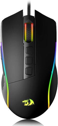 REDRAGON M812 PLANK RGB WIRED GAMING MOUSE - Black - 第 1/9 張圖片