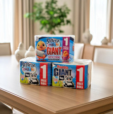 6 Kitchen Roll 3 Ply Extra Large Giant 17.5g Cleaning Tissue Paper Blue Roll