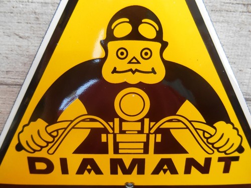Emailschild Diamant Motorrad Logo Email Werkstatt Garagen Schrauber Tür Schild