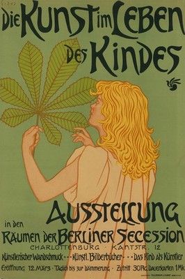   Die Kunst im Leben des Kindes Art Nouveau Poster - 24x36  Premium Matte Paper