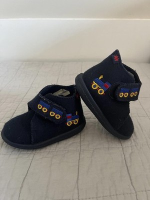 Vintage Elefanten Navy Wool Primary Train Boots, Size EU 19 Made in Slovakia