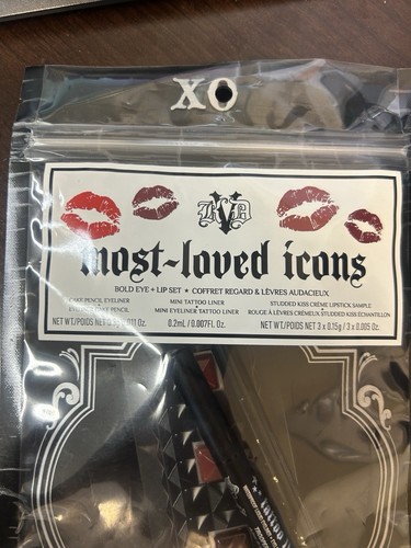 Kat Von D Most Loved Icons Set Tattoo Eyeliner / Cake Lipstick Studded Kiss - Picture 3 of 3