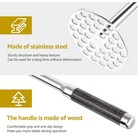 Food Masher Potato Smasher High Efficient Metal Mashing Utensil for Cuzyi