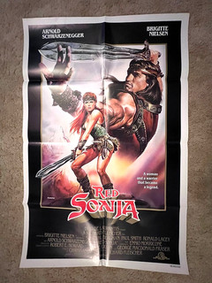 Red Sonja 1985 Movie Poster 27x41 Arnold Schwarzenegger Brigitte Nielsen