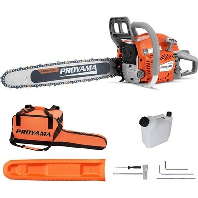 62CC Gas Powered Chainsaw, 20 Inch 2-Cycle Petrol Handheld Cordless Chain Saw,