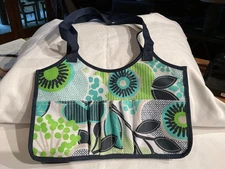 Thirty One Utility Tote Cosmetic Bag Fabulous Floral Exterior Pockets No Embroid
