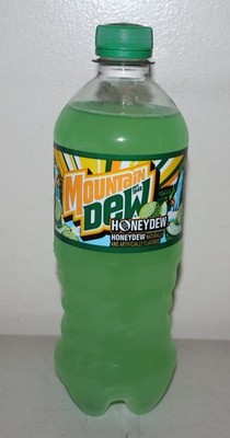 Brand New Limited Release Edition HoneyDew Mountain Dew Unopened 20 Oz. Bottle