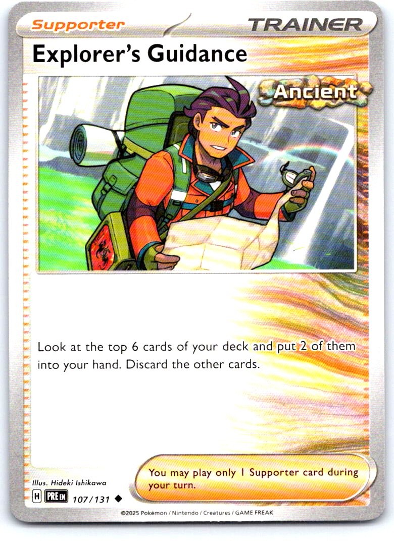 Explorer's Guidance 107/131 Uncommon Prismatic Evolutions Pokemon Near Mint