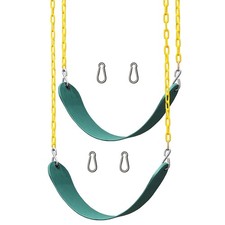 Playground Swing Set Outdoor Swing Chain Set, 2 Pack, Green Open Box