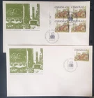 Stamps Canada Covers: #723C 60c Ontario Street Scene single & Pl. Blk. FDC