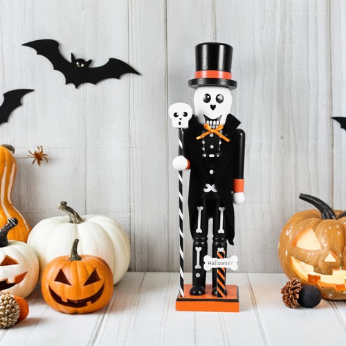 Hand-Painted Nutcracker Soldier Wooden Nutcracker Figurine For Halloween Party - Picture 9 of 12