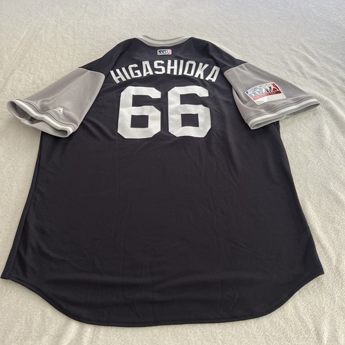 Kyle Higashioka #66 Yankees AUTHENTIC MAJESTIC Players weekend Game Jersey 52