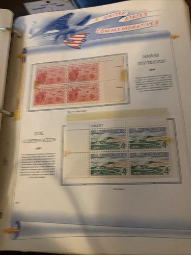 2-Us Postage Stamp Albums, 1 -On Pages With 94 New Blocks, 1-BOB Album & Stamps - Picture 17 of 24