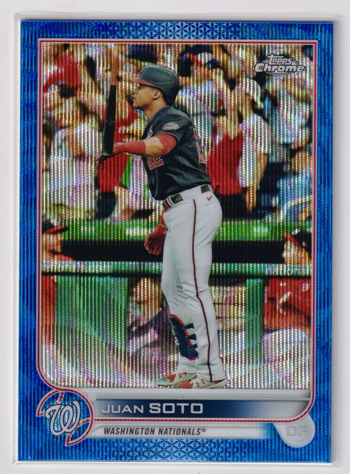 JUAN SOTO 14/75 Blue Wave Refractor 2022 Topps Chrome #129 Nationals Mets