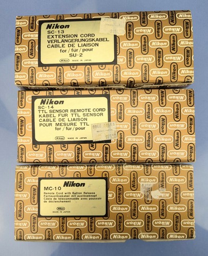 NIKON LOT OF x13 ACCESSORIES AR-4 AP-2 AH-2 DK-1 HK-6 MR-2 SC-14 MINT OPEN BOX - Picture 2 of 12