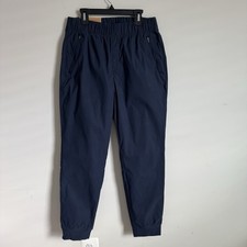 Eddie Bauer Women's 6 Fleece Lined Jogger Pants Navy Pull On Water Repellent NWT
