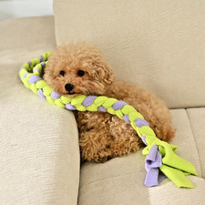 Soft Braided Dog Rope Toy Fleece Tug Toy for Small Medium Dogs Puppy Chew