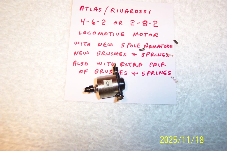 Atlas/RIVAROSSI 4-6-2 or 2-8-2 UPGRADED LOCOMOTIVE MOTOR , Used, N Scale - Image 2 of 4