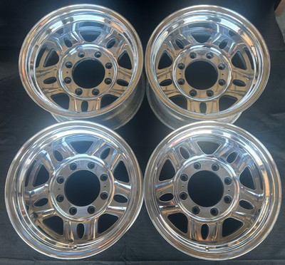 CENTERLINE HIGH POLISHED 16'' WHEELS 8x170 F250 F350 SD SRW EXCURSION 16x9.5 SET