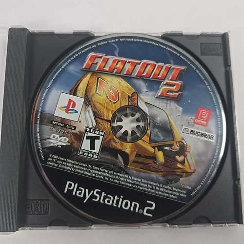 FlatOut 2 (Sony PlayStation 2, 2006) - Disc Only Tested-Works 
