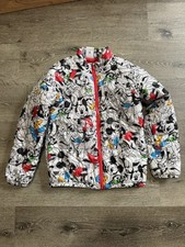 Disney Mickey Mouse Puffer Winter Coat Jacket size 9/10 Toddler Donald Goofy EUC