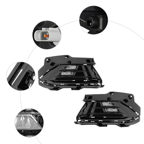 For 2023-2024 Kia Sportage LX EX SX LED Fog Lights DRL Fog Lamps w/Bezels Trims - Picture 12 of 14