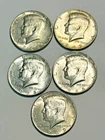 Lot of 5 KENNEDY 40% SILVER HALF DOLLARS 1966 1967 1968 1968 1969