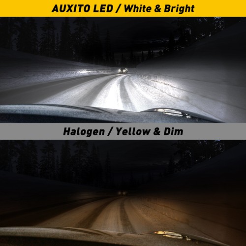 AUXITO 9006 HB4 LED Headlight Bulb Kit Low Beam 6500K 100W 24000LM White Lights - Picture 7 of 11