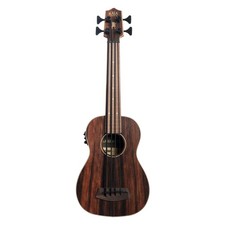 KALA UBass Ukulele Bass, Striped Ebony Series, Ebony Body, Fretless, UBASS-EBY-F