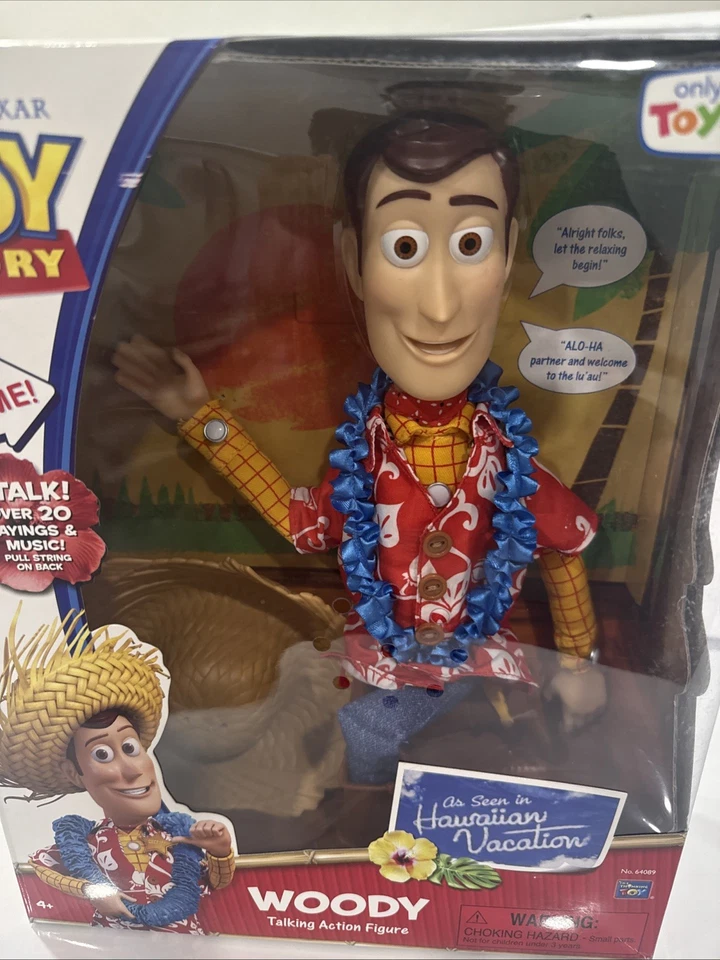 Rare Thinkway Toys 12" Hawaiian Vacation Talking Woody Toys'R'Us Ex Brand New - Image 2 of 4