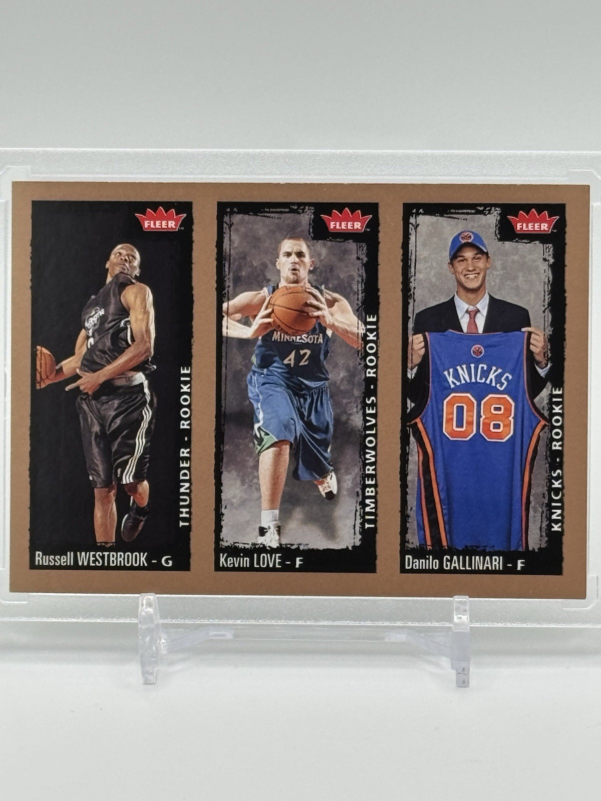 2008-09 Fleer Russell Westbrook Kevin Love Danilo Gallinari NBA Rookie #237