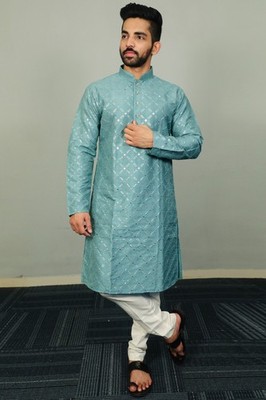 Indisch Bollywood Neu Stylisch Neueste Partywear Kostüm Designer Herren Kurta