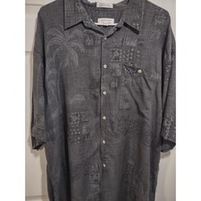 Pierre Cardin Geometric Button Shirt Mens XL Rayon