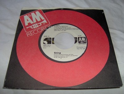 STING Fragile b/s WLPromo 45 w/Factory sleeve Translucent (Amber) Virgin Vinyl T