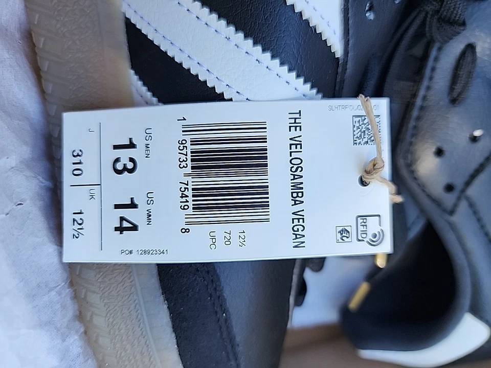 Adidas The Velosamba Zapatos de Ciclismo Veganos Compatibles con SPD, Negro Blanco Talla 13 Foto 4 de 4