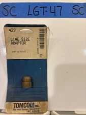 Tomco 433 Line Size Adapter Fuel Line Fitting NOS Brass